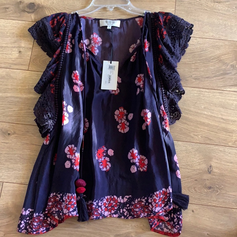 Sea Top with Floral Design size 4